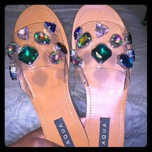 Jeweled sandals by AQUA